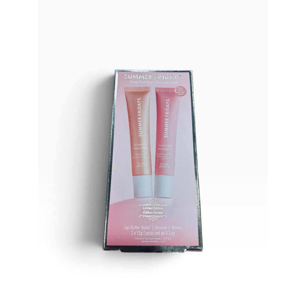 Summer Fridays Sweet Pink Duo In Birthday Cake and Strawberry Soft Serve NIB